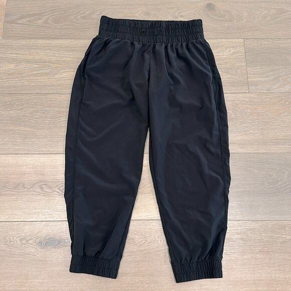 Z BY ZELLA Black High Waist Active Workout Lounge Jogger Pants Bottoms Size 8 - Picture 1 of 10